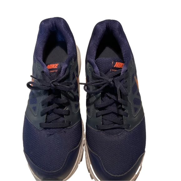 Nike Shoes - Nike Down Shifter Womens Athletic Shoe Navy Blue with orange accents. Size 9M